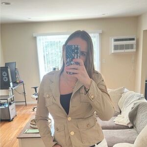 Tory Burch blazer jacket tan color size 6